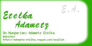 etelka adametz business card